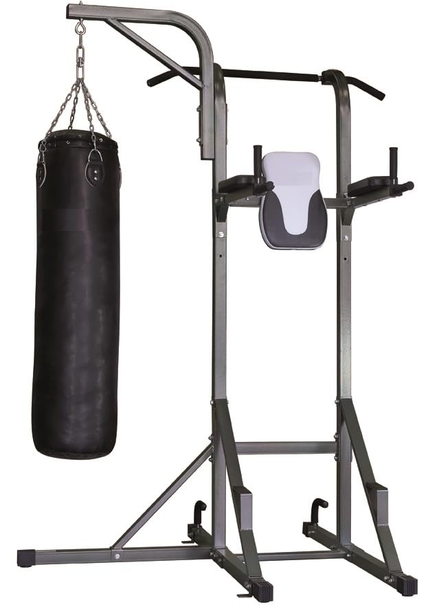 Power Tower Home Gym - Palestra Multifunzione con Barra per Trazioni, Dip Station,-Allenamento in Casa - Esercizi Corpo Libero, Sbarra Trazioni e Parallele - Supporto Sacco Boxe e Pera NON COMPRESI