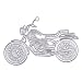 Whitelotous Cutting Dies Cut Dies Stencil Metal Template Mould for DIY Scrapbook Album Paper Card (Motorcycle)