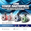 DS18 NXL-X8TPNEO/BK 8" Neodymium Marine Towers with Built-in Passive Radiator, 1" Driver and RGB LED Lights - High Performance, Marine Grade IP65 Rated, 550W Max 180W RMS 4 Ohms (Pair)