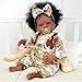 BABESIDE Reborn Black Baby Dolls, 20 Inch Realistic Cute Soft Body Baby Doll Real Life Baby Dolls with Accessories for 3+ Year Old Girls Gifts, Pretend Play, Collection