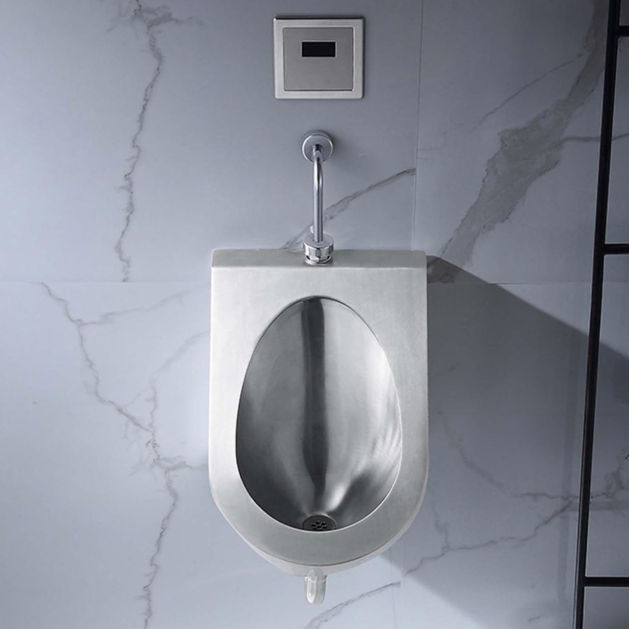 Orinatoio commerciale da uomo, ad alta efficienza, orinatoio per adulti in acciaio inox, a induzione automatica a parete per casa/hotel/bar/Ai,