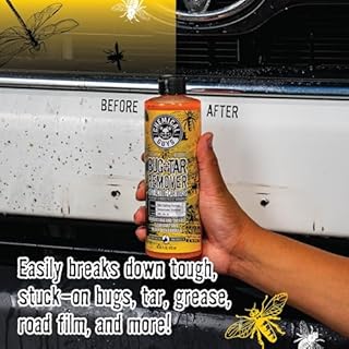 Chemical Guys Bug and Tar Remover Fast Acting Car Wash - Heavy Duty Cleaner for Bugs, Tar, Grime, Tree Sap & Bird Droppings - Safe for Car Paint, Glass, Chrome, Plastic, All Exterior Surfaces - 16 oz