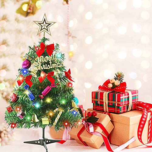 2460cm-Tabletop-Xmas-Tree-Artificial-Mini-Christmas-Pine-Tree-with-LED-String-Lights-Ornaments