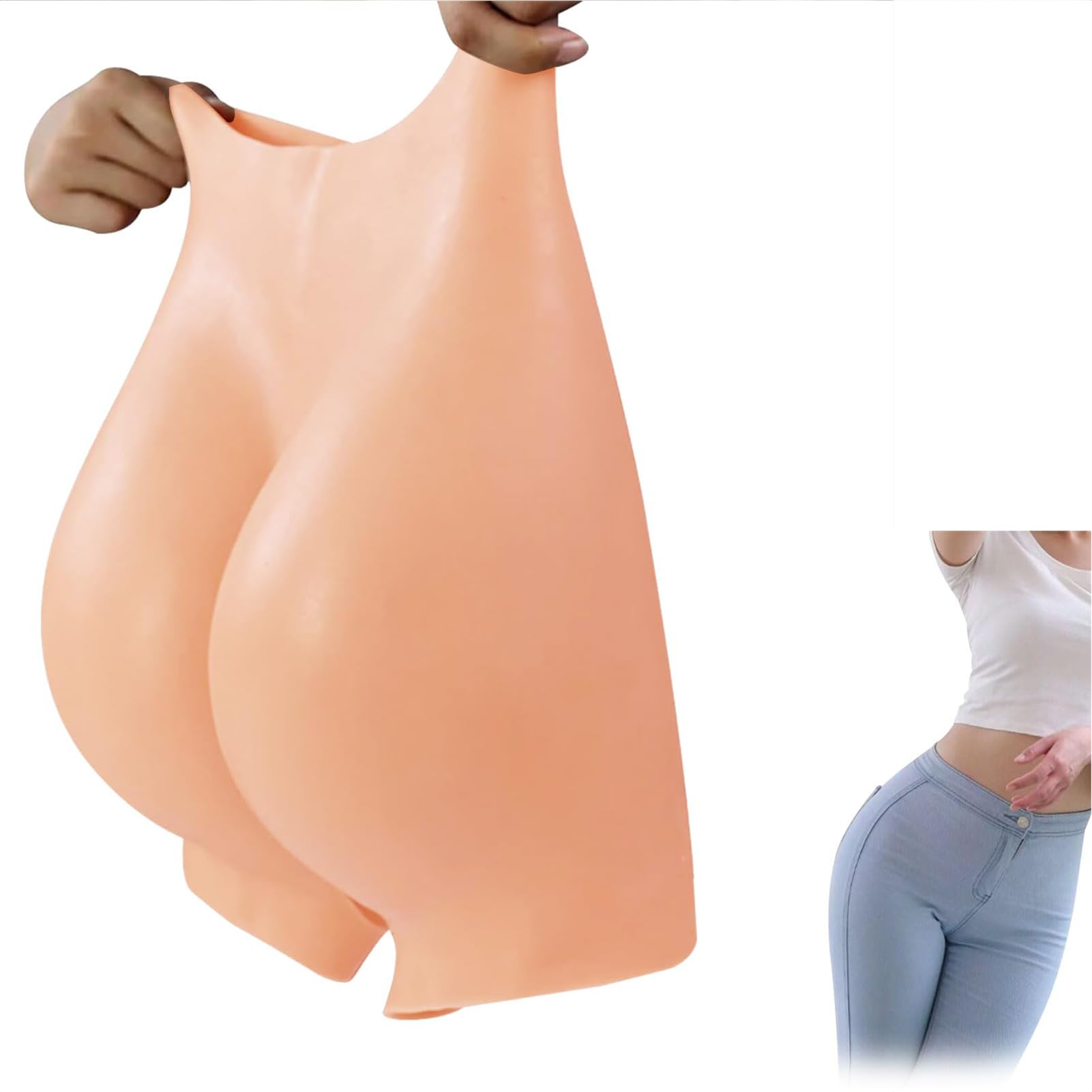 FSYH Pantalones de Silicona Falso Trasero Cadera realzador Shapewear Bragas Push up Panty para Las Mujeres transgénero Drag Queens