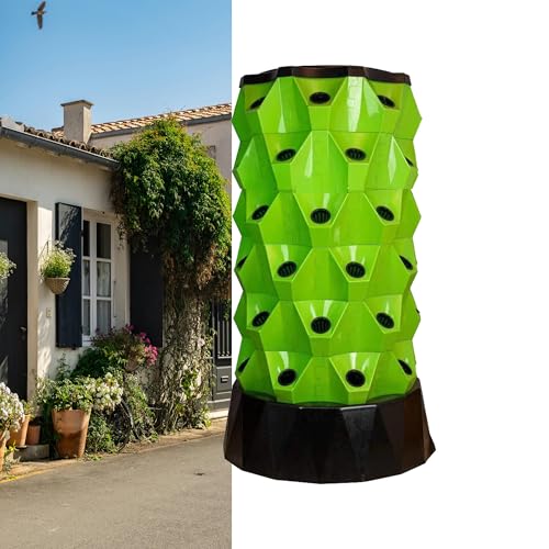 Torre di coltivazione idroponica verticale, sistema di coltivazione aeroponica per interni, per erbe, frutta e verdura, kit completo da giardinaggio, ideale per uso domestico