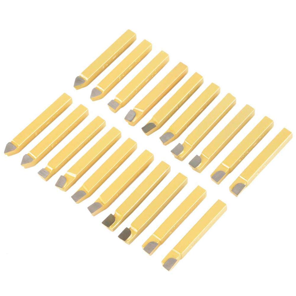 20 Piezas 1/4 Herramientas de Torno con Punta de Carburo para Soldadura, Fresado, Corte, Torneado, Juego de Herramientas, Torno Alto 16x15x3 Bagima