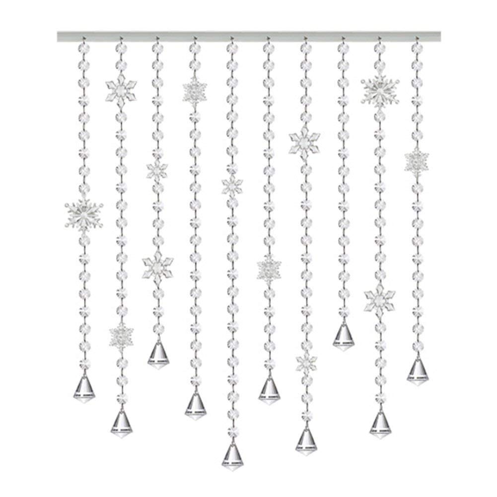 OKUOKA Curtains Bead Curtain Crystal Octagonal Beads Cut Off Entrance Bedroom Indoor 16 Sizes (Color : B, Size : 85x1.8cm-25 Roots)