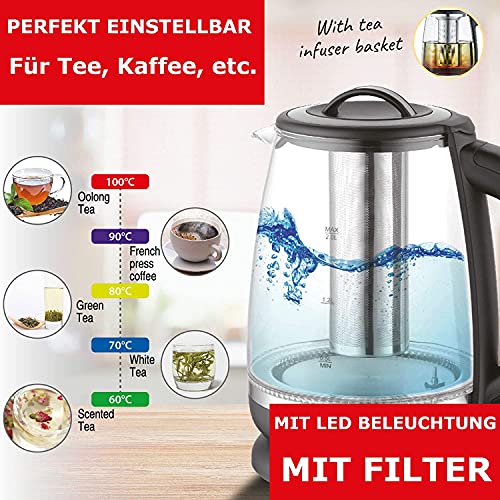 TronicXL 2-Schlitz Toaster 1000W mit Brötchen-Aufsatz + Eierkocher + Wasserkocher mit einstellbarer Temperatur + Tee… – Bild 7