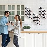 Taprion Wall Mounted Wine Rack - Wood Holder for 6 Bottles, Stylish and Space-Saving for Kitchen, Dining Room, Home Bar, Wine Cellar