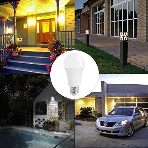 Motion Sensor Light Bulbs,7W (60-Watt Equivalent) E26 Motion Activated Dusk To Dawn Security Light Bulb Outdoor/Indoor For Front Door Porch Garage Basement Hallway Closet(Cold White 2 Pack) #TOP5