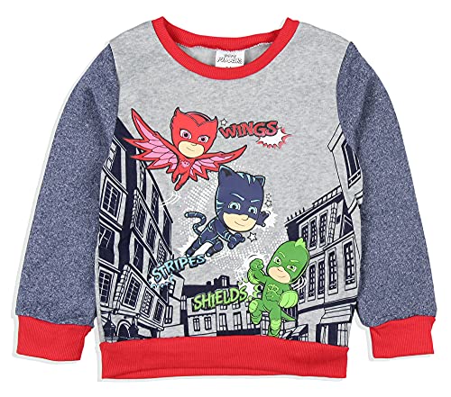 Image of Happy Threads PJ Masks Boys' Wings Stripes Shields Pullover and Jogger Pants 2 Piece Outfit Set