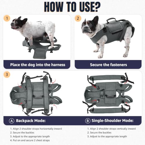 Arnés de elevación para perros lesionados con correas ajustables Nasjac 8