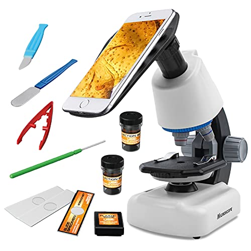Beginner Microscope for Kids - Toddler Beginner Microscope 100X-1200X Microscope Science Kits for Kids Science Experiment Kits Microscope Kits