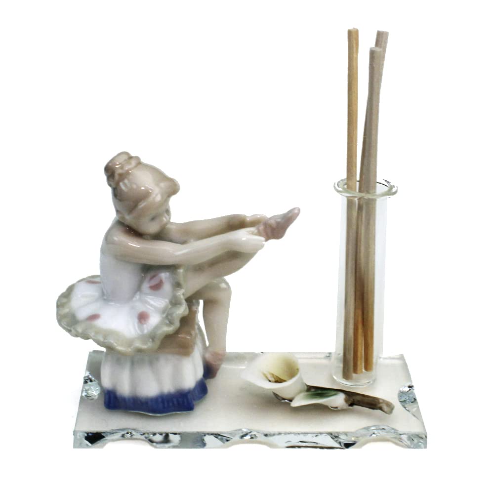 DLM 33207 (Kit 12 Pezzi) Profumatore in Vetro e Porcellana Ballerina Dance Musica in Porcellana Battesimo Comunione Diffusore Profumo Ambienti bomboniera