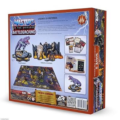 Archon Studio Masters of The Universe Battleground RPG Wave 2 Legends of Preternia Expansion Set - Includes Game Board, Terrain Pieces, Tyrantisaurus Miniature and More - Ages 14 Years +