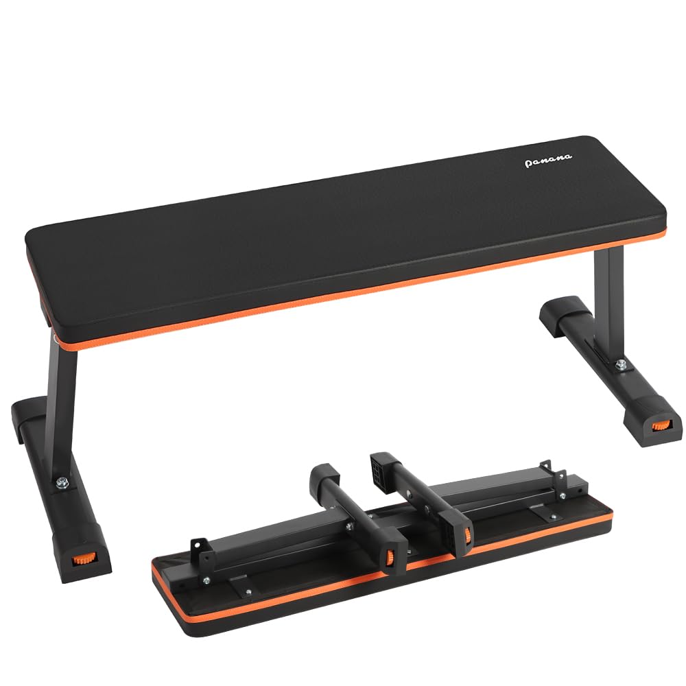 Sponsored Ad – Foldable Weight Bench for Home Gym, Heavy Duty Flat Workout Bench 450lbs Capacity, Multifunctional Exercise Bench for Full Body Strength Training, Space Saving