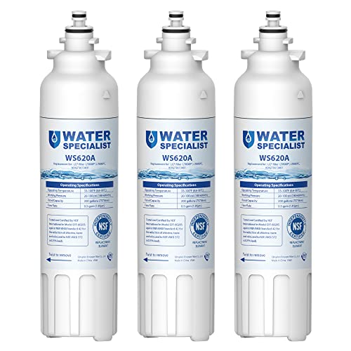 Waterspecialist ADQ73613401 Refrigerator Water Filter, Replacement for LG&reg; LT800P&reg;-6 Month / 200...