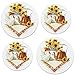 Reston Lloyd Electric Stove Burner Covers, Set of 4, Rooster & Copper Kettle All-Over Pattern