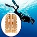 Diver BCD Gear Scuba Diving Backplate Accessories Aluminum Alloy Tank Holder Tech Diving Harness for Snorkeling Watersports, Golden