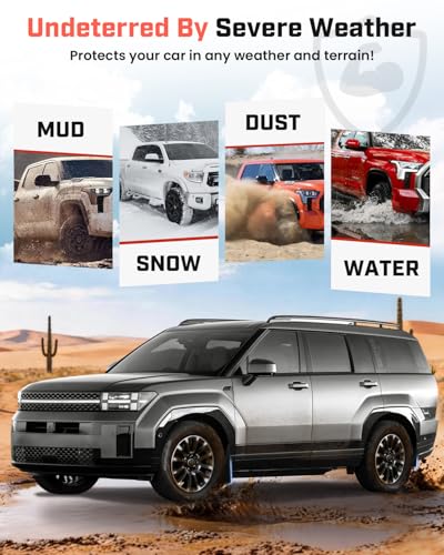 Image of Autorder Mud Flaps for Hyundai Santa Fe 2024-2026 Accessories All-Weather Splash Guards Protect Paint Mudflap No Drilling Required Mud Guard Body Kits for Santa Fe Set 4PCS