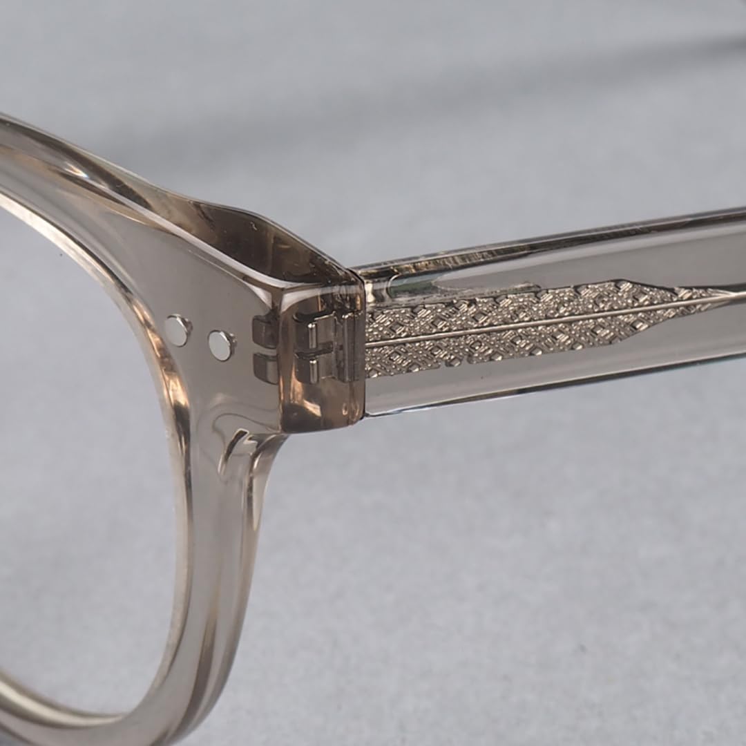 Okrągłe damskie okulary korekcyjne, męskie, pełne oprawki, przezroczyste