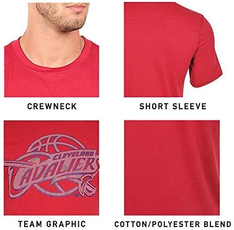 Ultra Game Men's NBA Official Brushed Reflective Logo Tee Shirt - Image 5