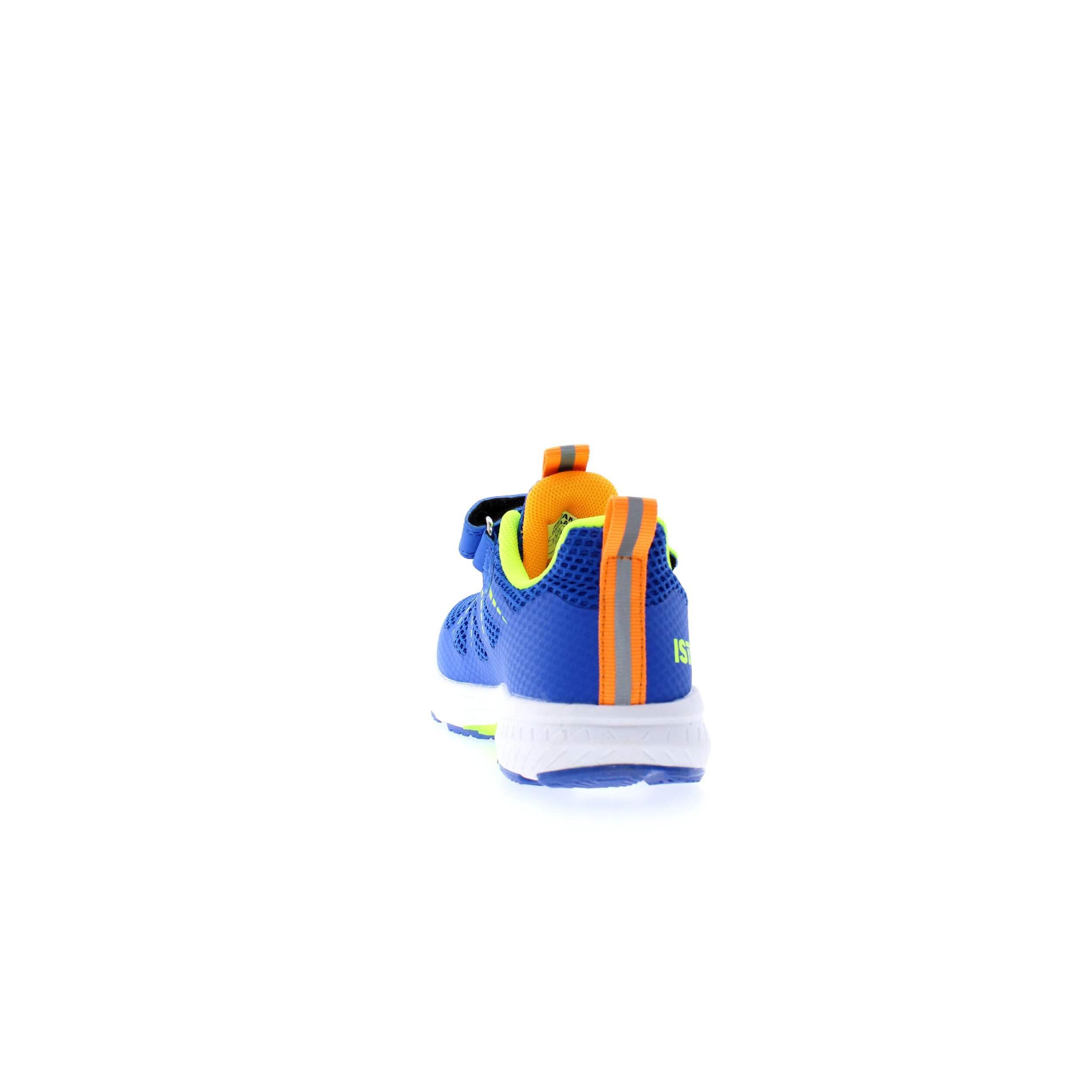 Scarpa Sportiva Modello IMAA3807 Blu Royal Giallo Neon a Lacci Elastici e Strappo (Blu Royal, Sistema Taglie Calzature EU, Adolescente, Numero, Media, 35)