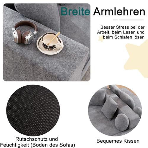 Canapé modulable 5 places en chenille CGW1725S00060