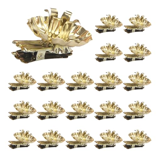 Elepl 20 Stück Baumkerzenhalter Clip Kerzenhalter Christbaum Gold...