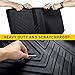Vanku Complete Set Floor Mats for Tesla Model 3 2017, 2018, 2019, 2020 with Cup and Center Console Liner Accessories Black