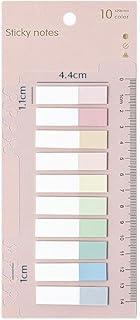 Abas adesivas transparentes para livros, 200 peças, lindas e transparentes, à prova d'água, autoadesivas, translúcidas, coloridas, para anotação de livros, cadernos, pastas de arquivos