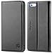 iPhone 6S Case iPhone 6 Case, SHIELDON Genuine Leather Case [Wallet] Flip Book Cover Design with Kickstand Function and ID Credit Card Slot Magnetic Closure for iPhone 6/6S, Black