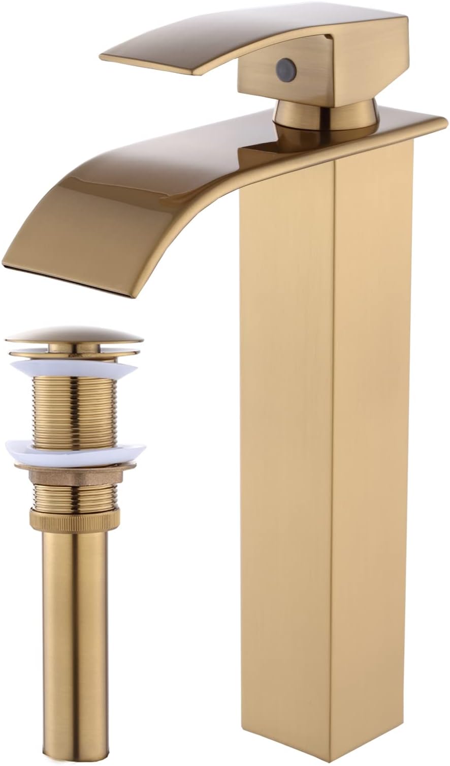 Brushed Gold Vessel Sink Facuet