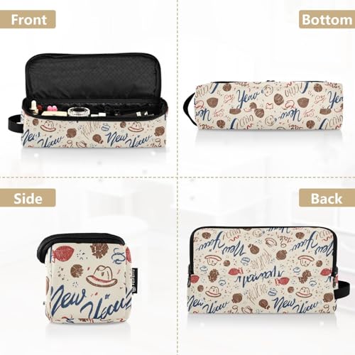 Bolsa de viaje beige Yuiboo para herramientas de cabello con gran capacidad, resistente al calor y diseño de apertura amplia miniatura 5