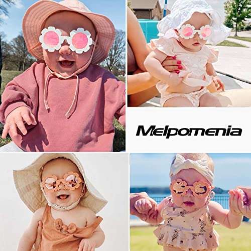 Flexible Bendable Baby Polarized Flower Sunglasses with Strap for Newborn Infant Boys Girls Age 0-24 Months2