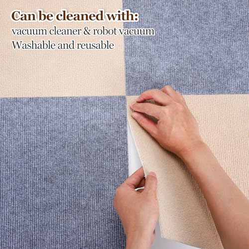 Dalles de moquette autocollantes 30,5 cm tapis de table gris
