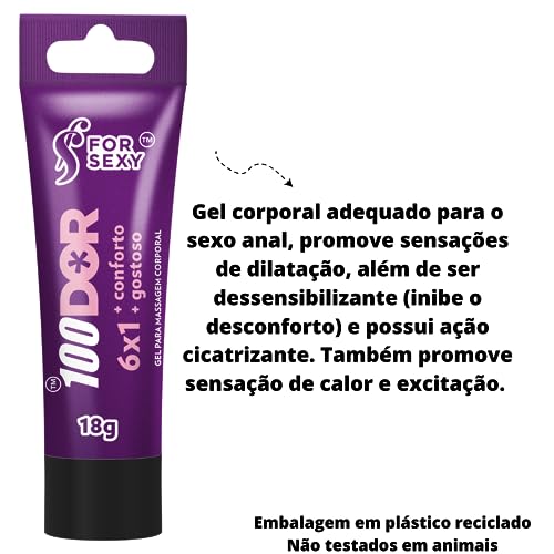 Kit Xuca Chuca Íntima Roxo 100ml/Gel Lubrificante Analgésico 18G
