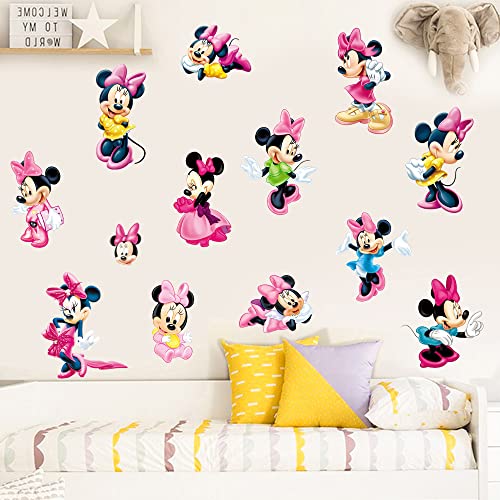 Minnie Wall Sticker Children's Cartoon Bedroom Background Wall Decoration Self-Adhesive Wall Sticker Pvc #TOP6
