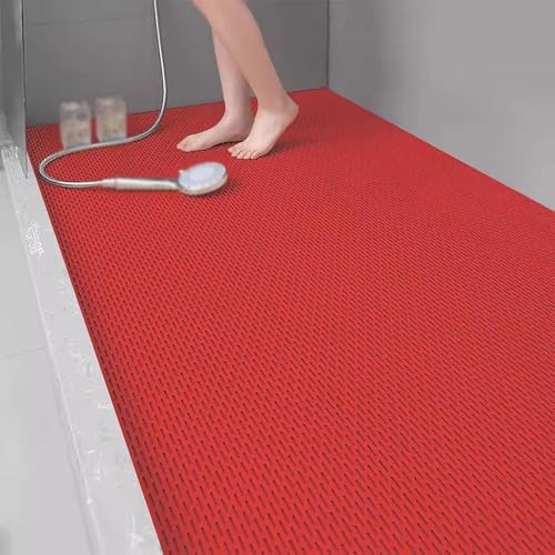 �����E�L�b�`���pPVC�r���}�b�g �h���t���A�}�b�g(Red,90cm x 300cm)