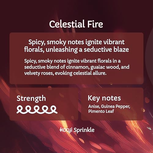Image of KOOJI Sprinkle - Car & Home Perfumes - Celestial Fire 30 ML | Premium Freshener - Spicy Smoky Cinnamon & Floral Accords | Natural & Vegan Ingredients | Long-Lasting Aroma - Up to 60 Days