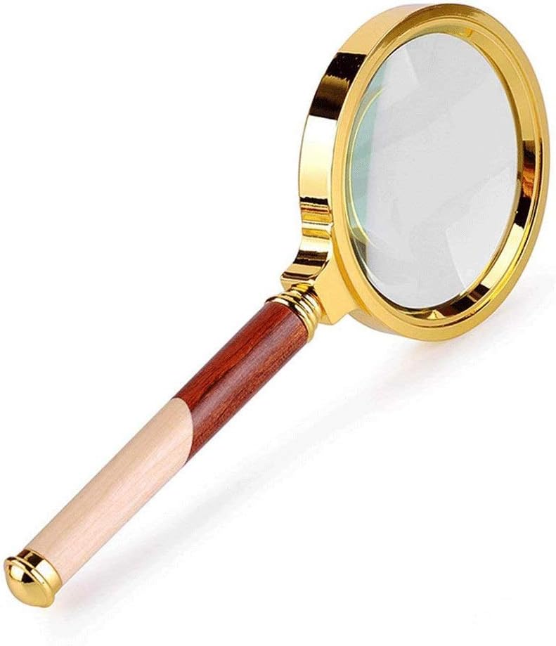 Magnifying Glasses Magnification Handheld Magnifier - Magnifying Glass for Reading, Coins, Insects, Magnifier for Kids and Old People with Removable Safehappy