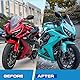 Midimttop Motorrad Wind Windschutzscheibe Windschutz Bildschirm Verkleidung passend für Ho&n&da CBR650R CBR 650R Zubehör 2019-2024 Windabweiser (Schwarzer Rauch)