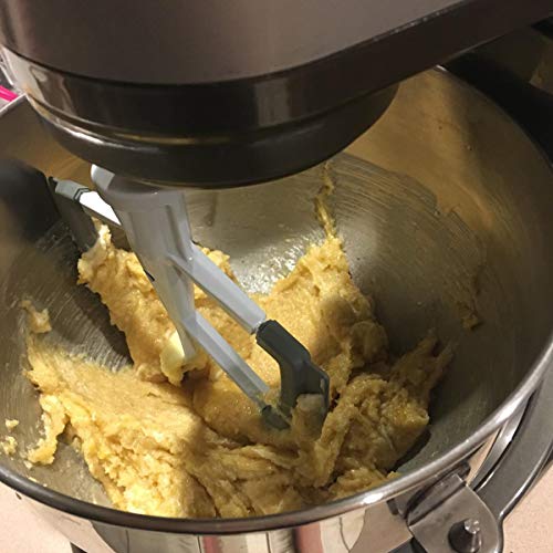 Flex Edge Beater for Kitchen Aid Mixer 6 Quart Bowl-Lift Stand Mixer Bowls, Flat Beater Blade with Flexible Silicone Edges Bowl Scraper