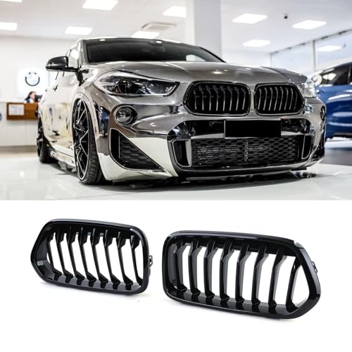Grille de calandre BMW X2 F39 noire pour réparer un pare-chocs abîmé sur les modèles 2017-2021