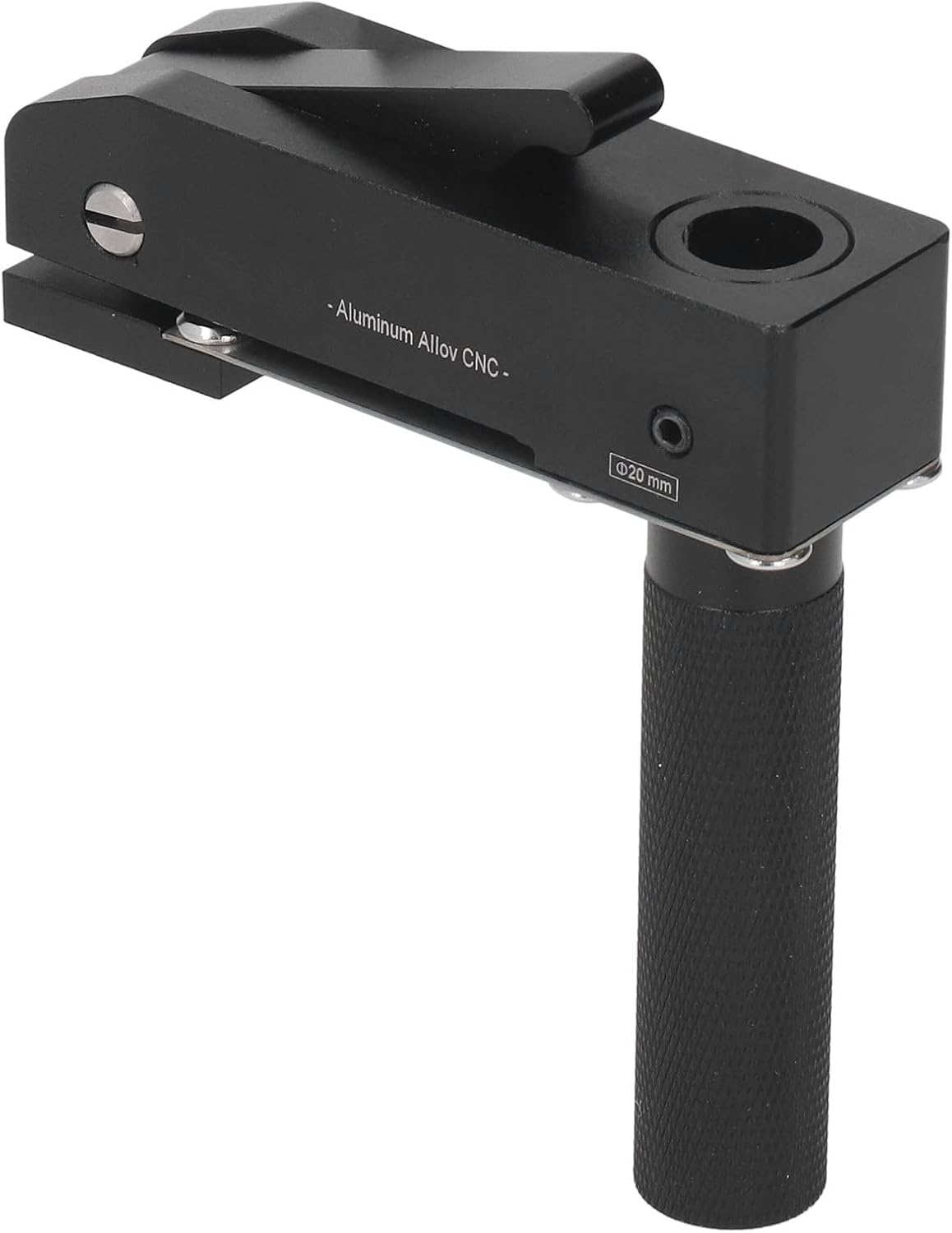 Quick Acting Clamp | 3 - Strength Adjustable Desktop Clamp for Woodworking/Metalworking | Aluminum Alloy & Stainless Steel Hold Down Clamp, Black (20mm)