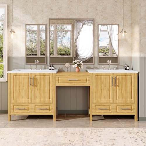 CLICKBIN 84 Inch Bathroom Vanity Set with Sink, Wood Engineered