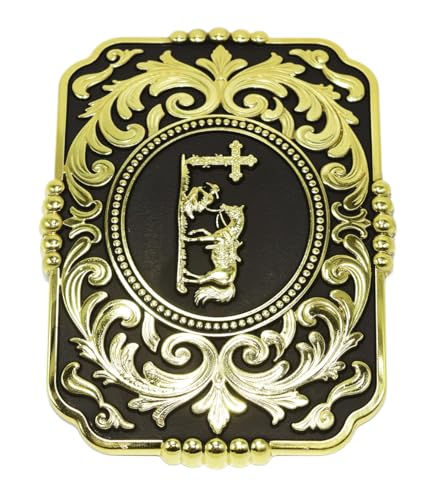 Image of Moranse Cross Cowboy Kneeling Prayer Horse Zinc Alloy Belt Buckles