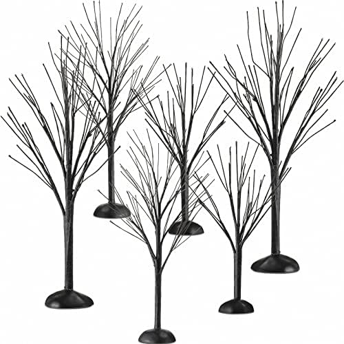 Christmas Village Accessories Mini Tree Ornament Winter Autumn Artificial Display Small Tree Bare Branch Trees Fall Fake Branches Tabletop Tree for Home Office Festival Decor, 3 Sizes (Black)