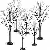 Halloween Village Tree Ornament Autumn Artificial Tree Display Tree Bare Branch Trees Fall Fake Tree Branches Tabletop Tree for Halloween Party Thanksgiving Home Office Table Decor, 3 Sizes (Black)