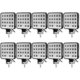 【 Der LED-Scheinwerfer für den Außenbereich 】：Punktstrahlen senden konzentriertes Licht aus, um die Dunkelheit zu durchdringen und weit entfernte Punkte zu beleuchten. Flutstrahlen beleuchten dunkle, weit geöffnete Bereiche.